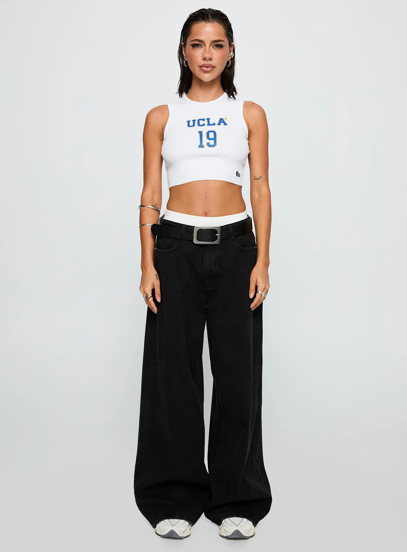 UCLA Cutoff Tank Top White - Image 7