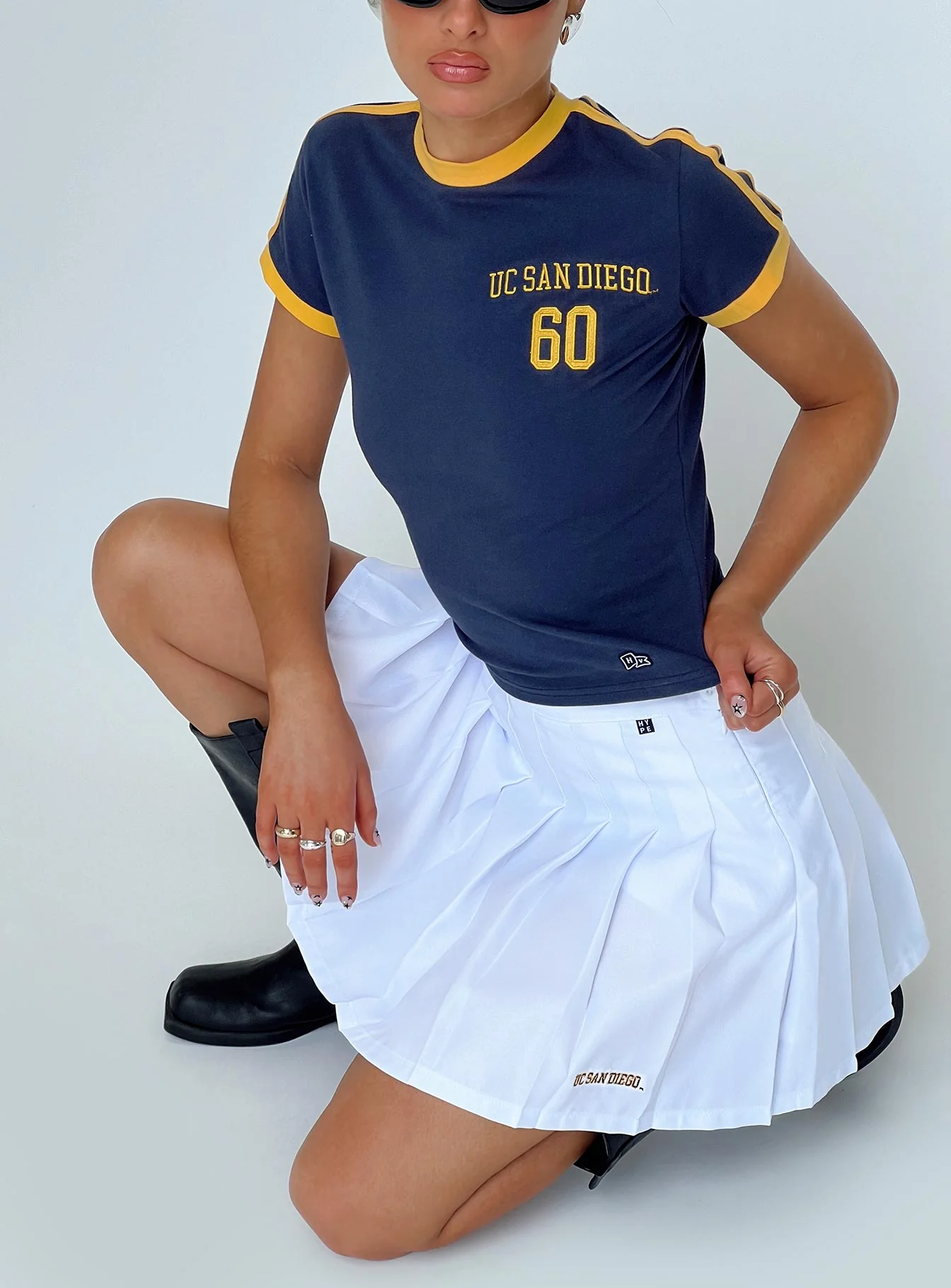 UCSD Goalie Baby Tee Navy - Image 8