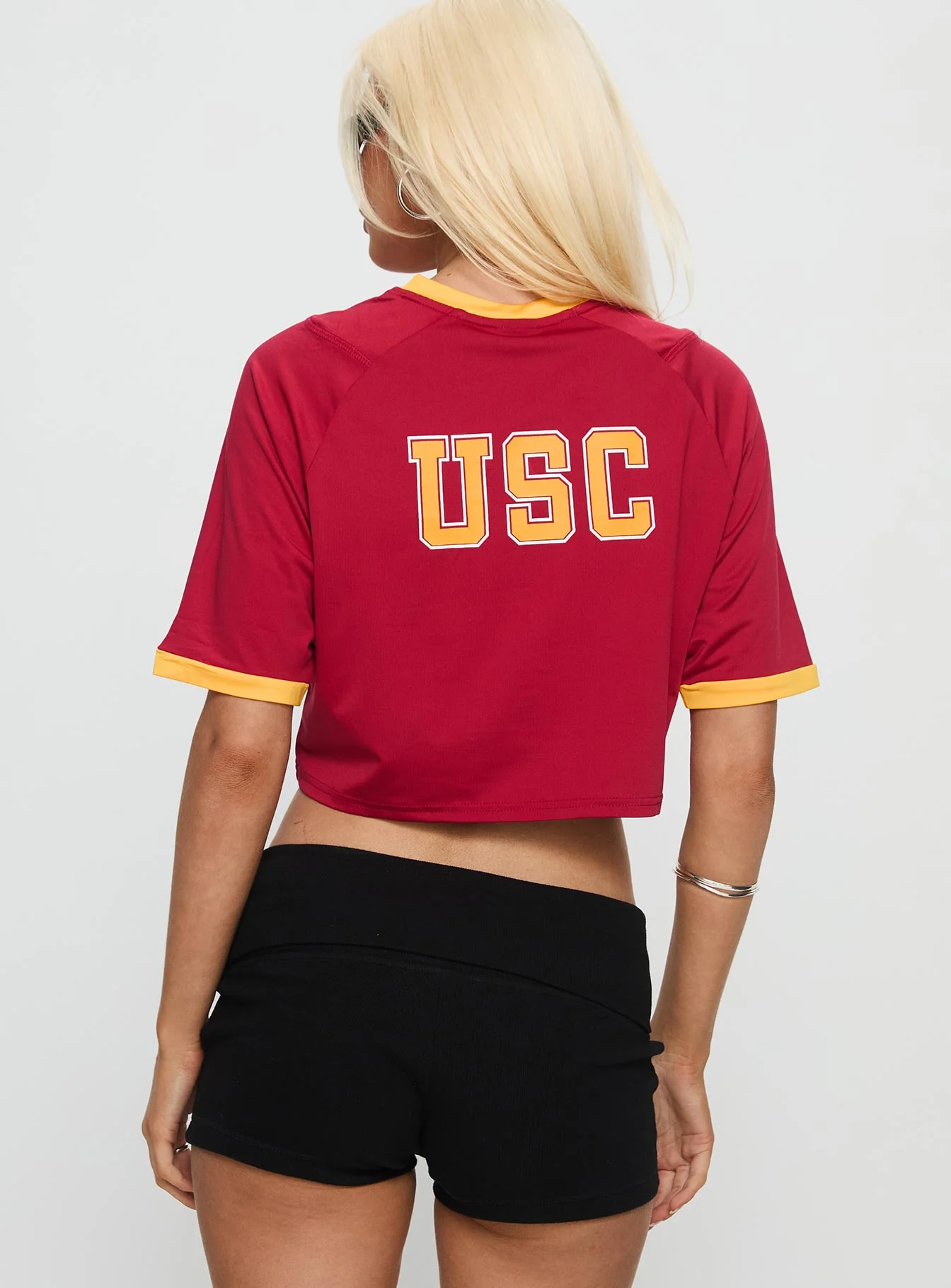 USC Cropped Soccer Jersey Tee Cardinal - Image 4