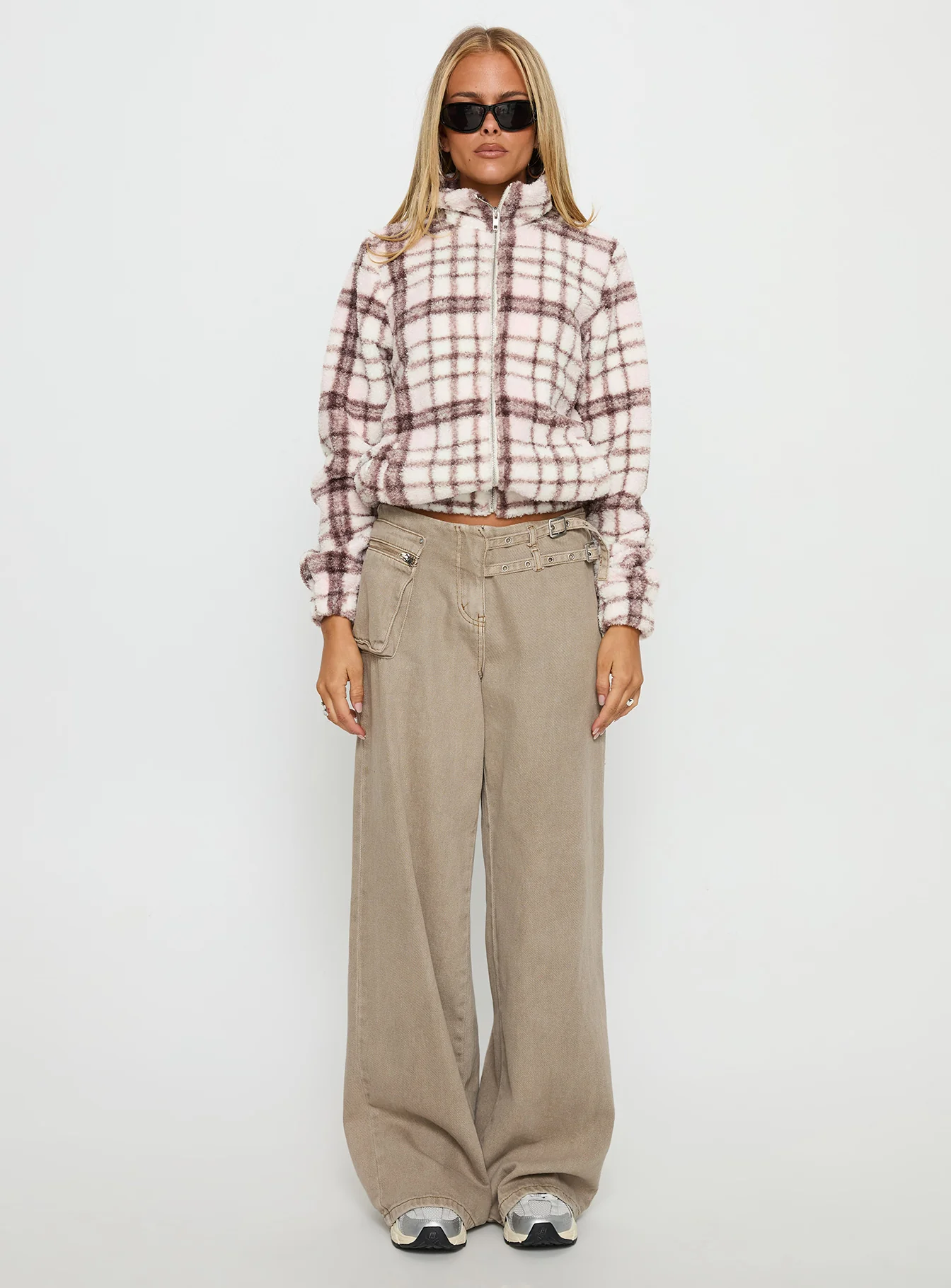 Vannessa Collared Jacket Pink Check - Image 7
