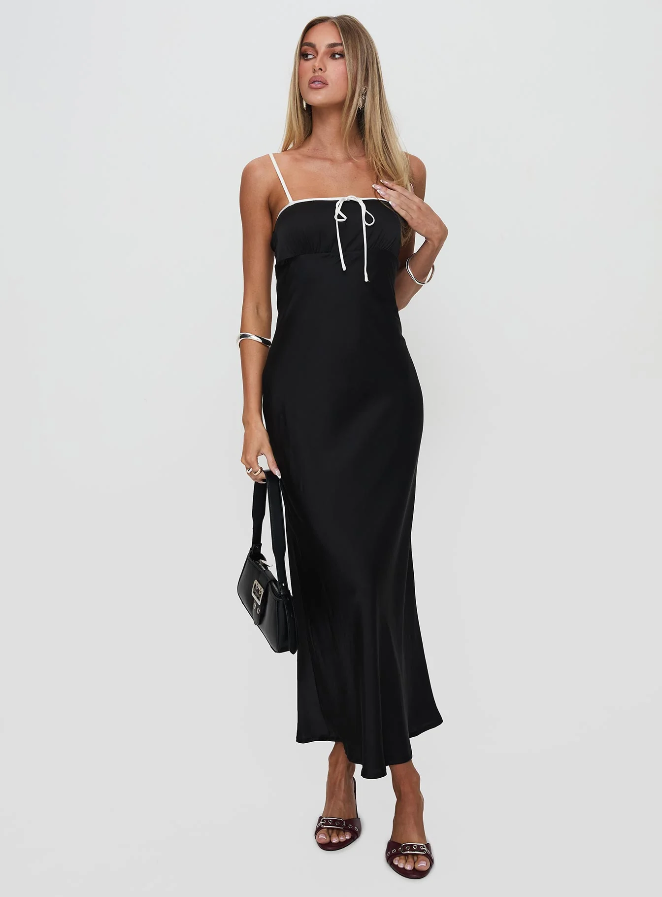Vasiliki Maxi Dress Black / White - Image 2
