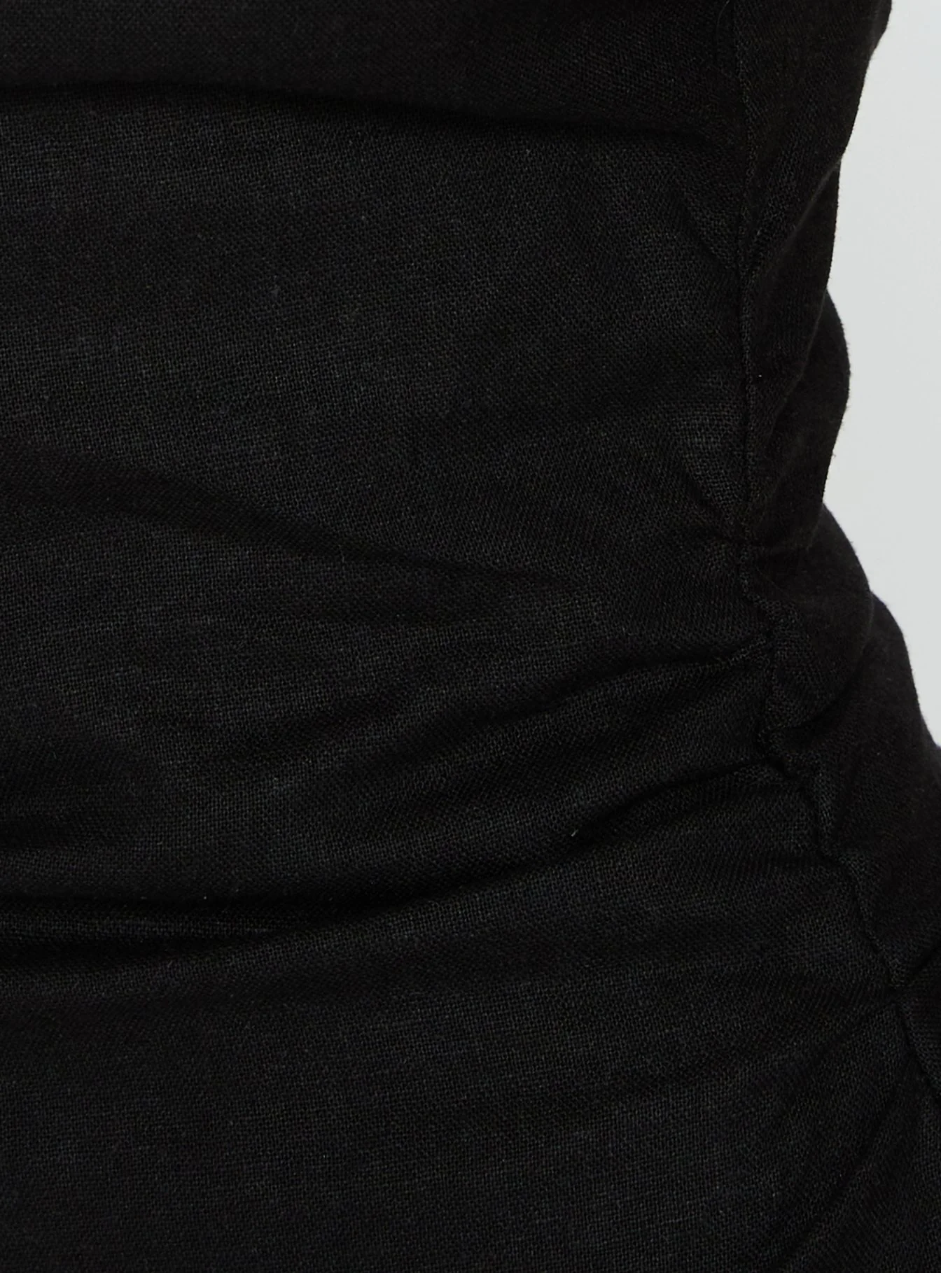 Veara Linen Low Back Tie Detail Playsuit Black - Image 7