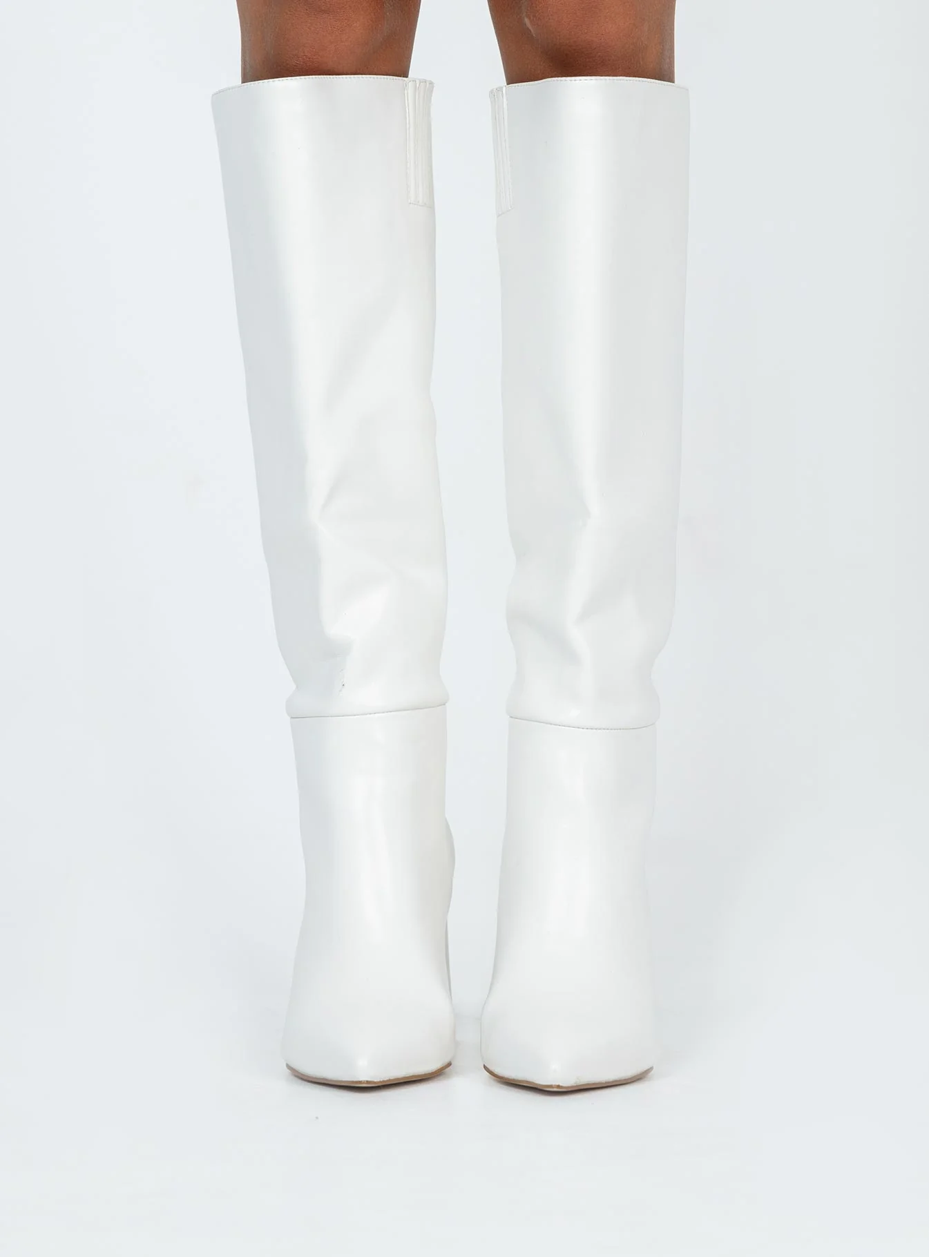 Vesper Knee High Boots White - Image 2