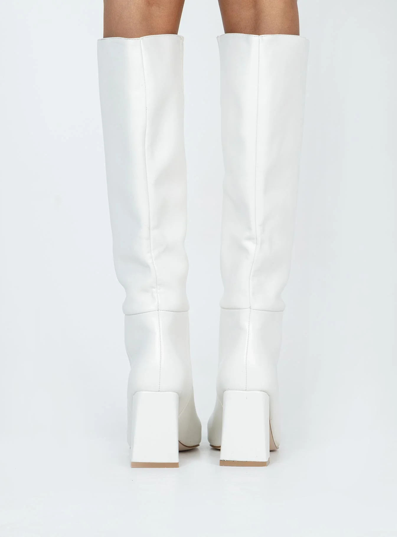 Vesper Knee High Boots White - Image 4