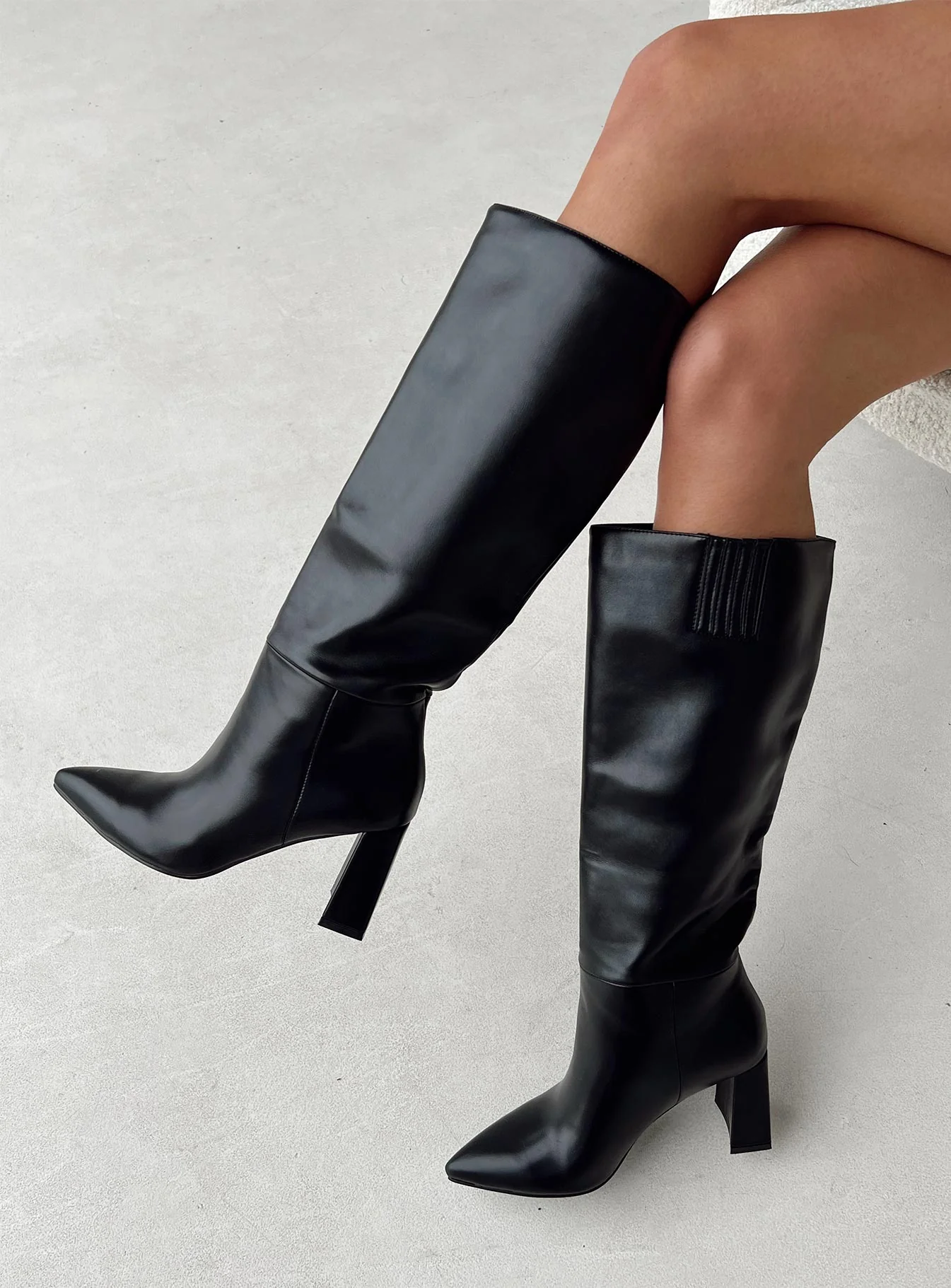 Vesper Knee High Boots Black - Image 5