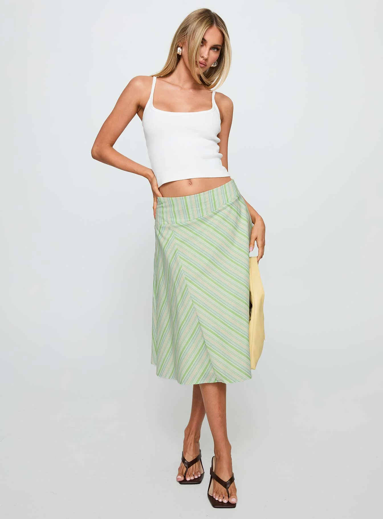 Vettie Midi Skirt Green Multi - Image 2