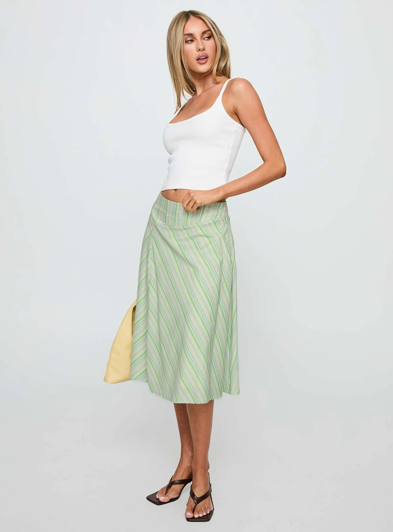 Vettie Midi Skirt Green Multi - Image 4