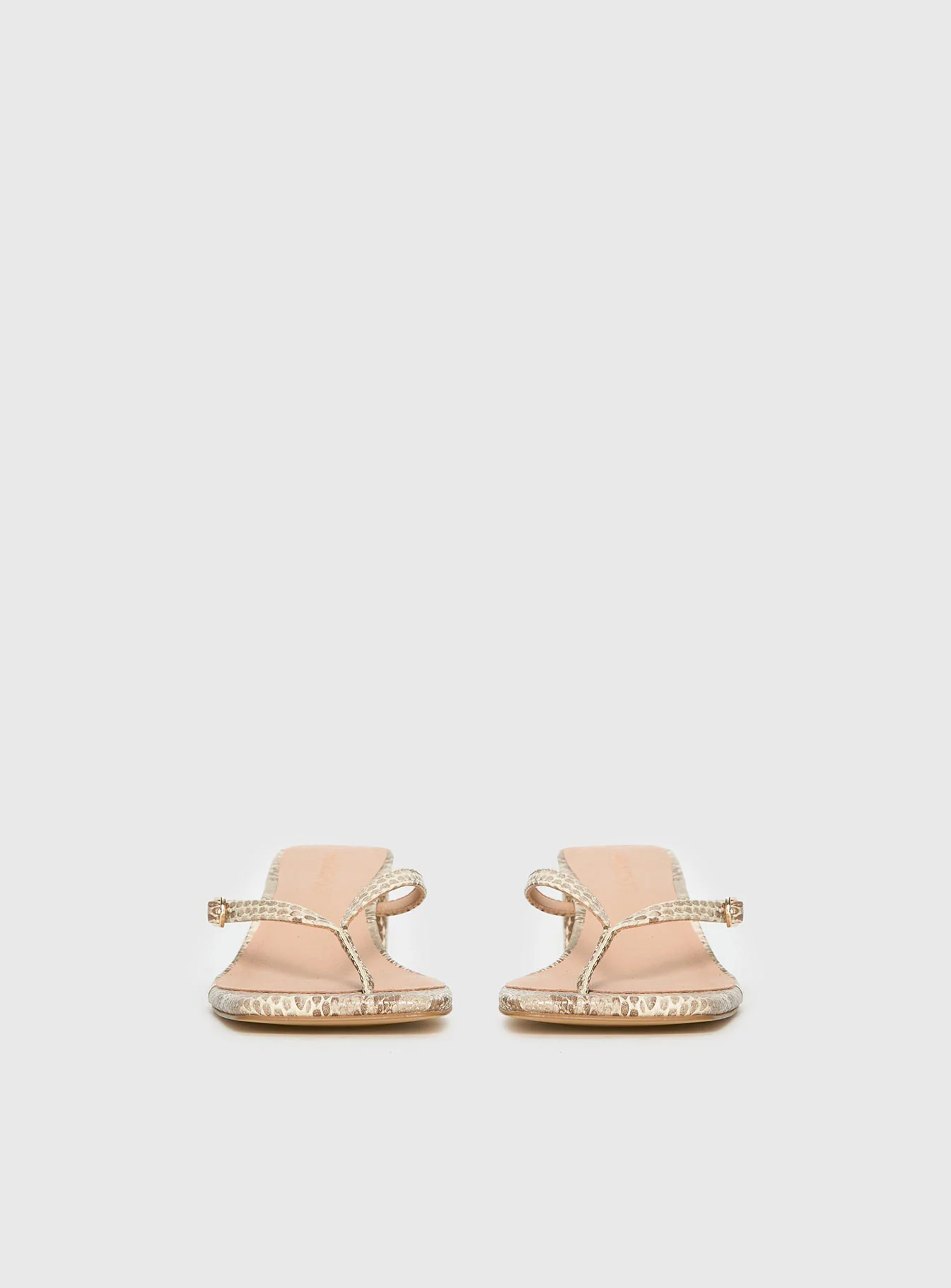 Veyla Square Toe Thong Heels Snake - Image 3
