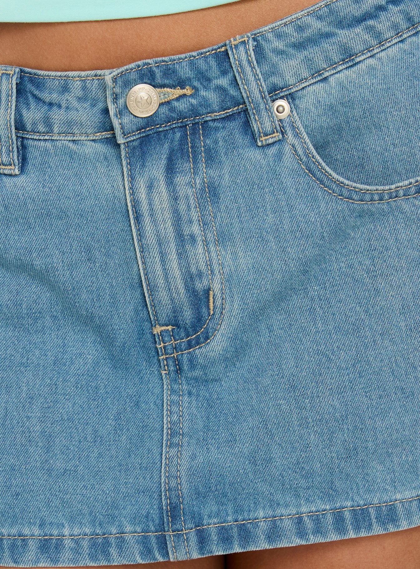 Veyro Micro Denim Skort Mid Blue - Image 5