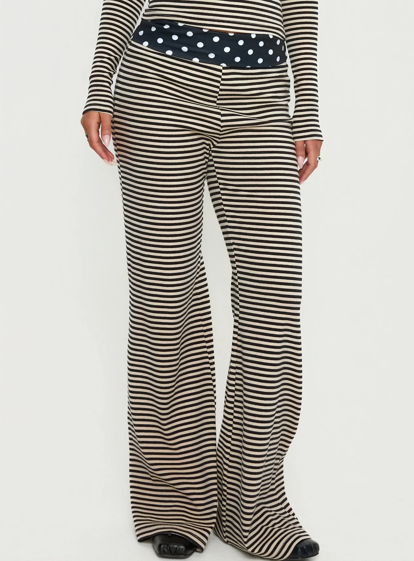 Virenna Fold Over Pants Black Multi - Image 6