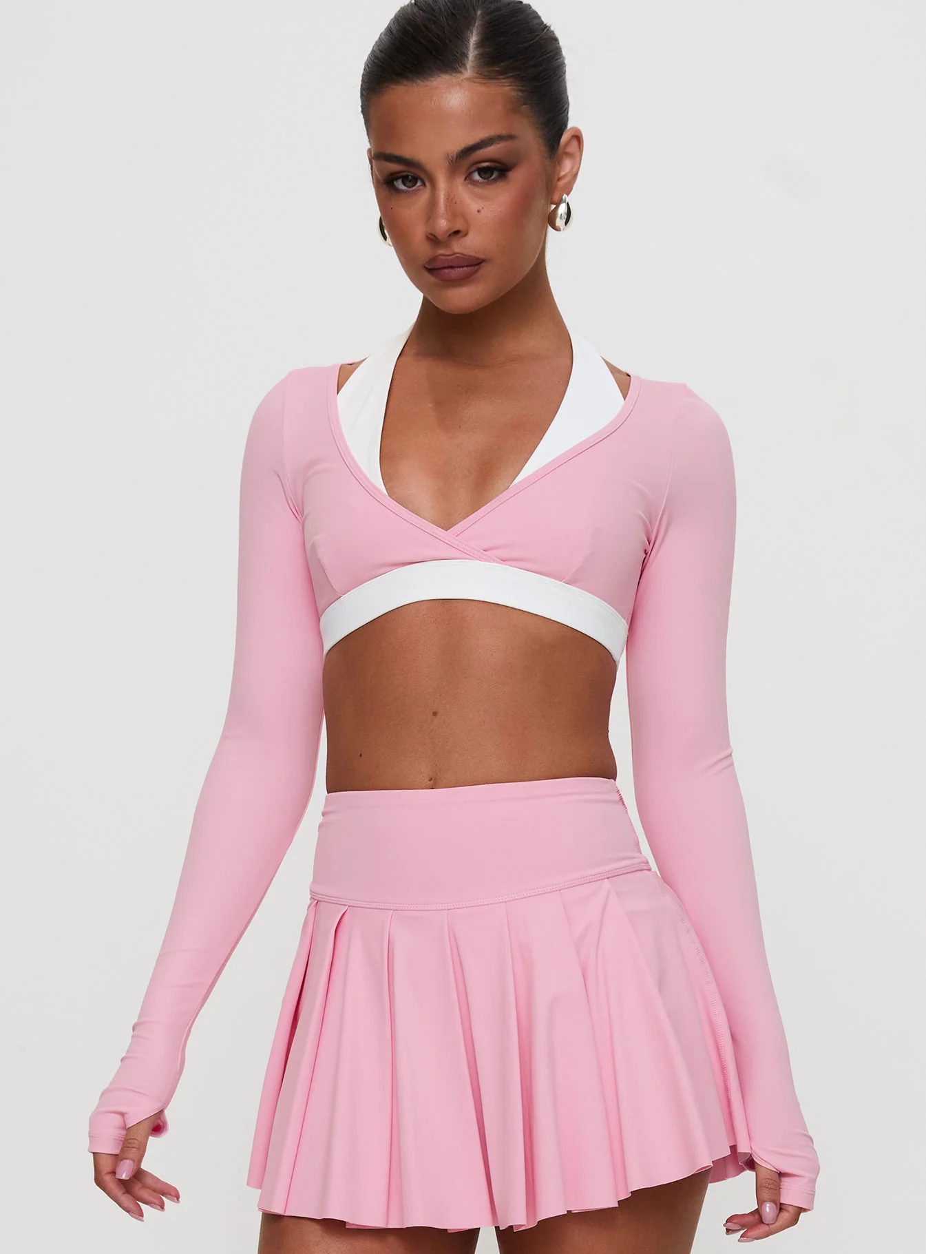 Vitality Long Sleeve Active Crop Pink - Image 2
