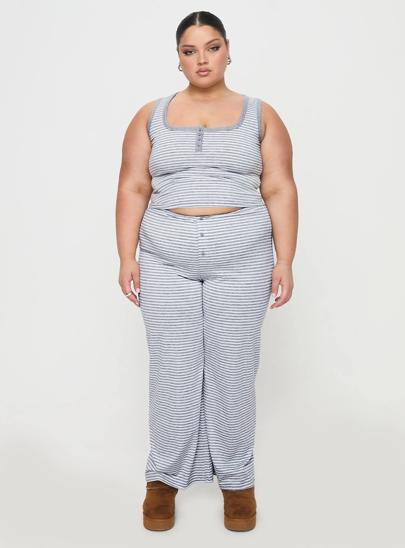 Waffles Stripe Sleep Set Multi Curve - Image 7