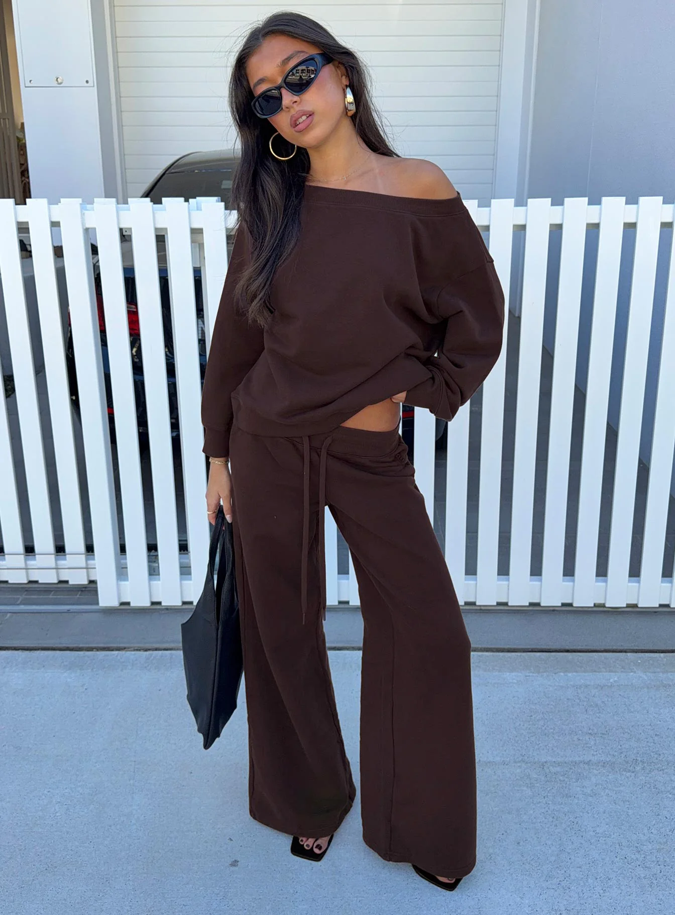 Wellness Off The Shoulder Jumper Brown - Image 8