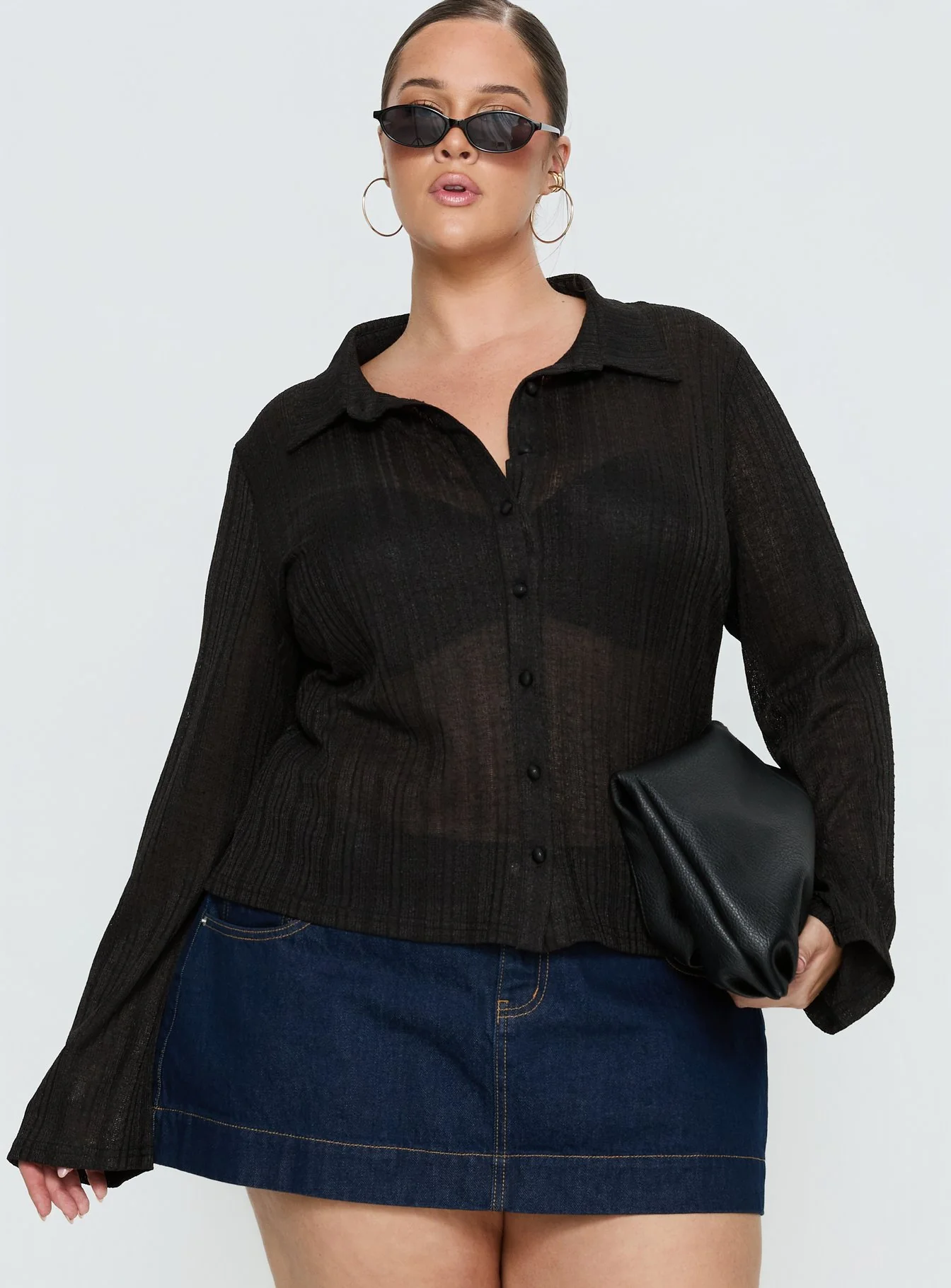 When You Sleep Long Sleeve Top Black Curve - Image 2