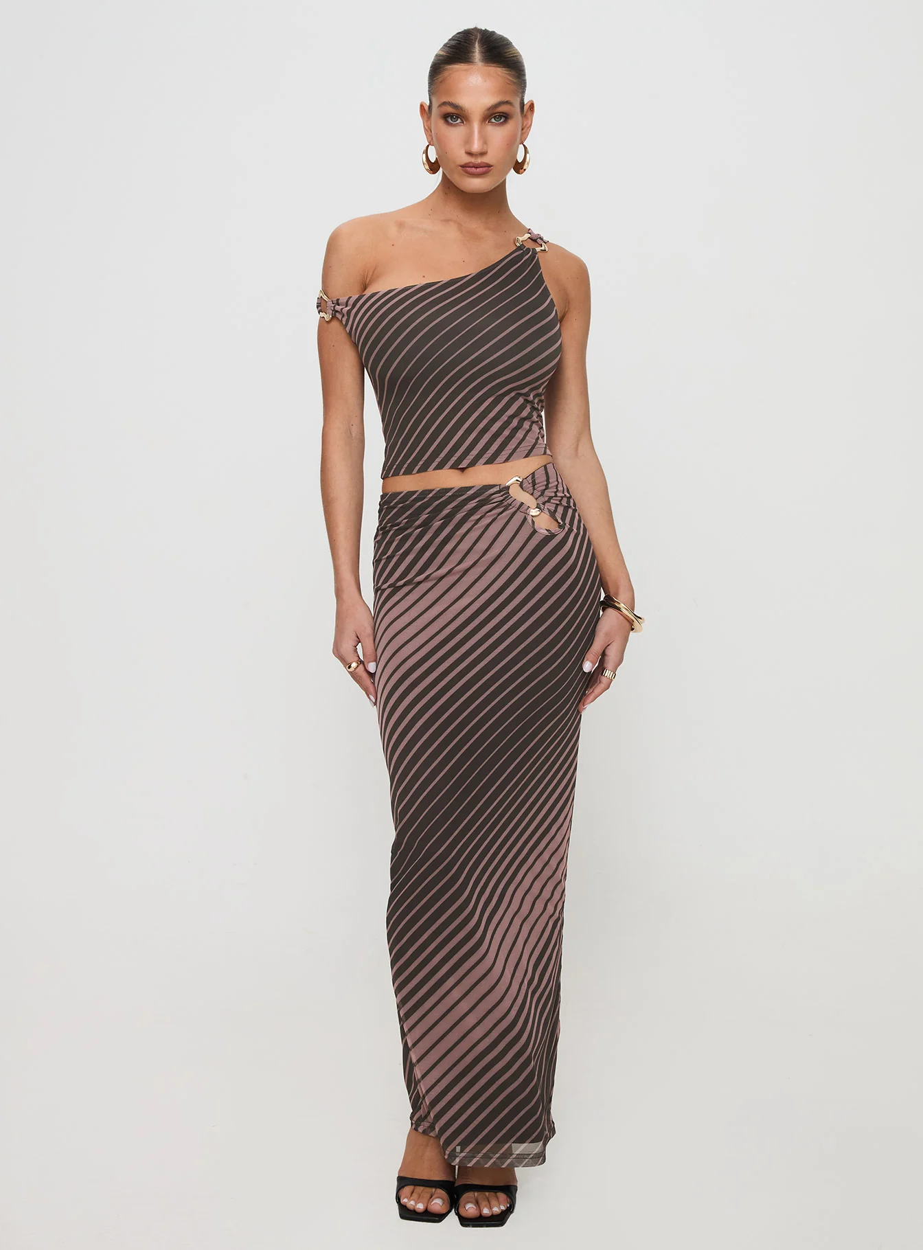 Whiley Maxi Skirt Multi Stripe - Image 3