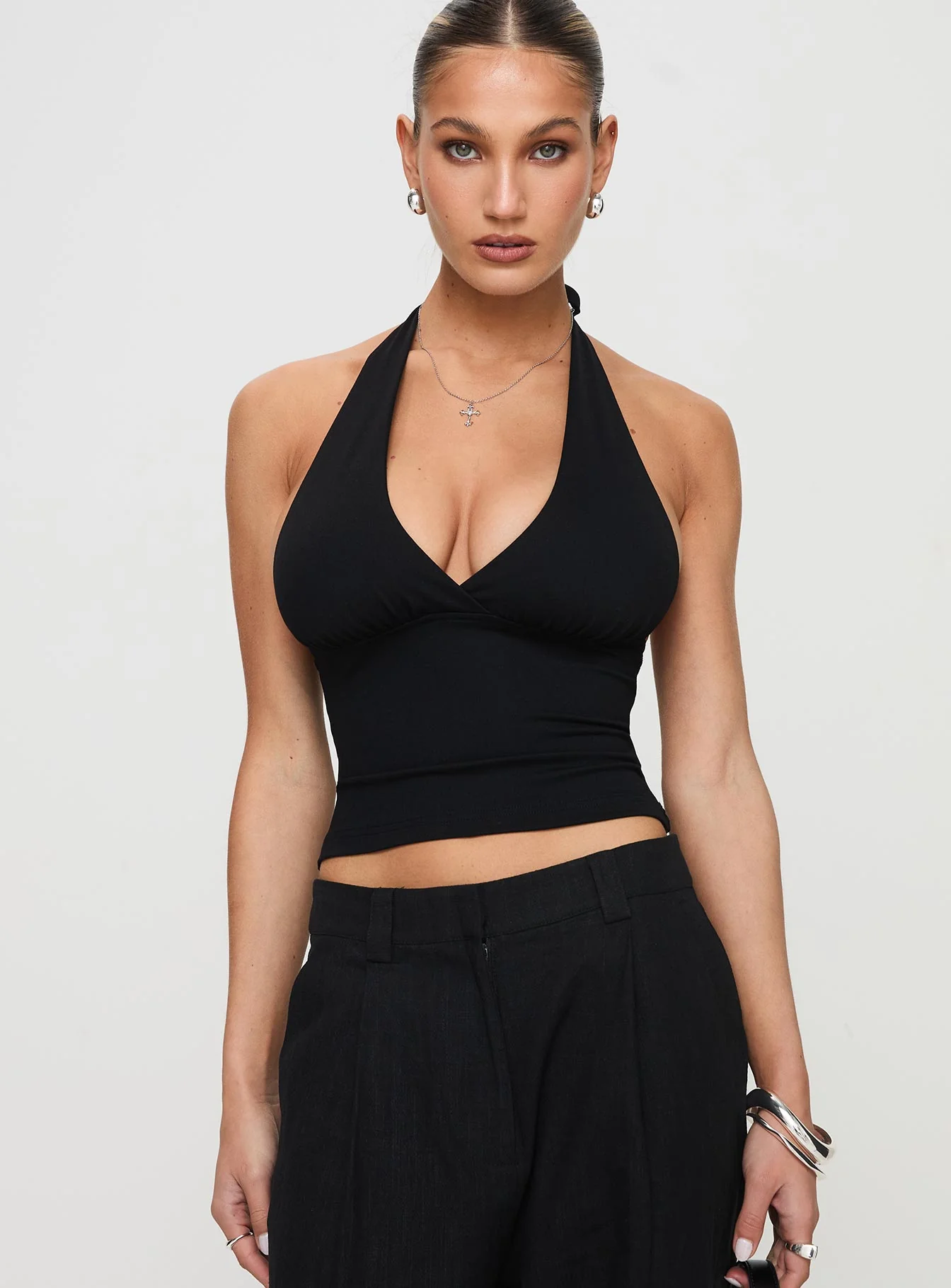 Whimsy Halter Top Black - Image 2