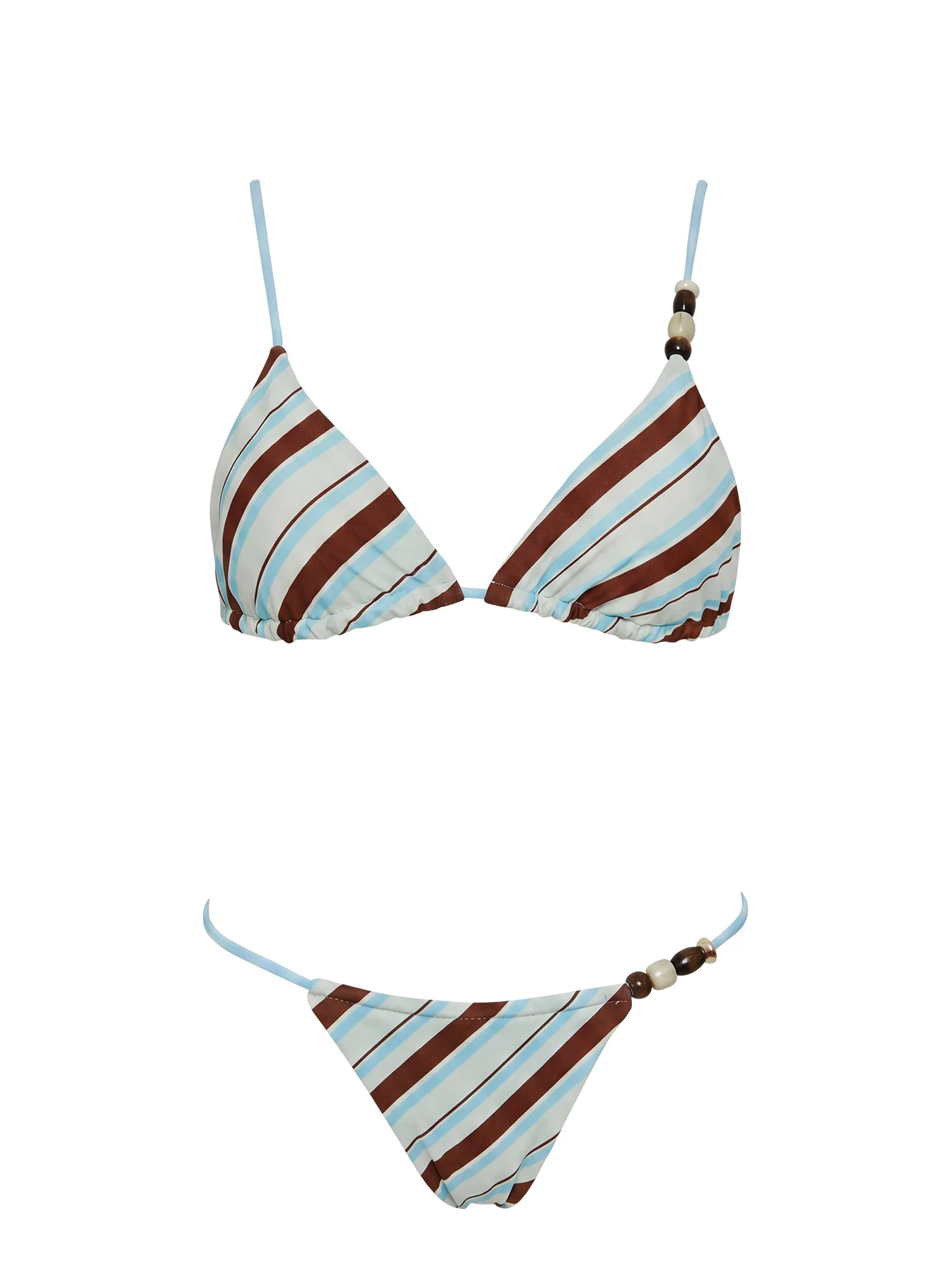 Wildfire Waves Triangle Bikini Top Blue Multi Stripe - Image 5