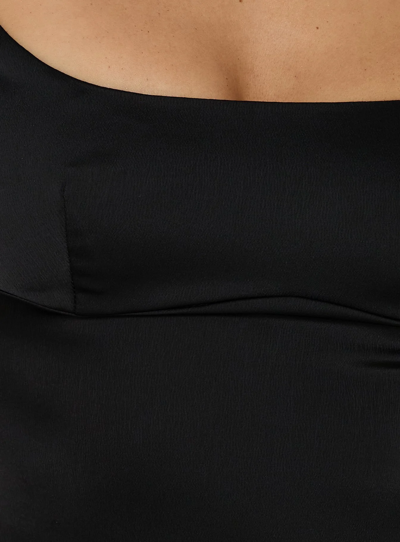 Willema Satin Scoop Tailored Top Black - Image 6