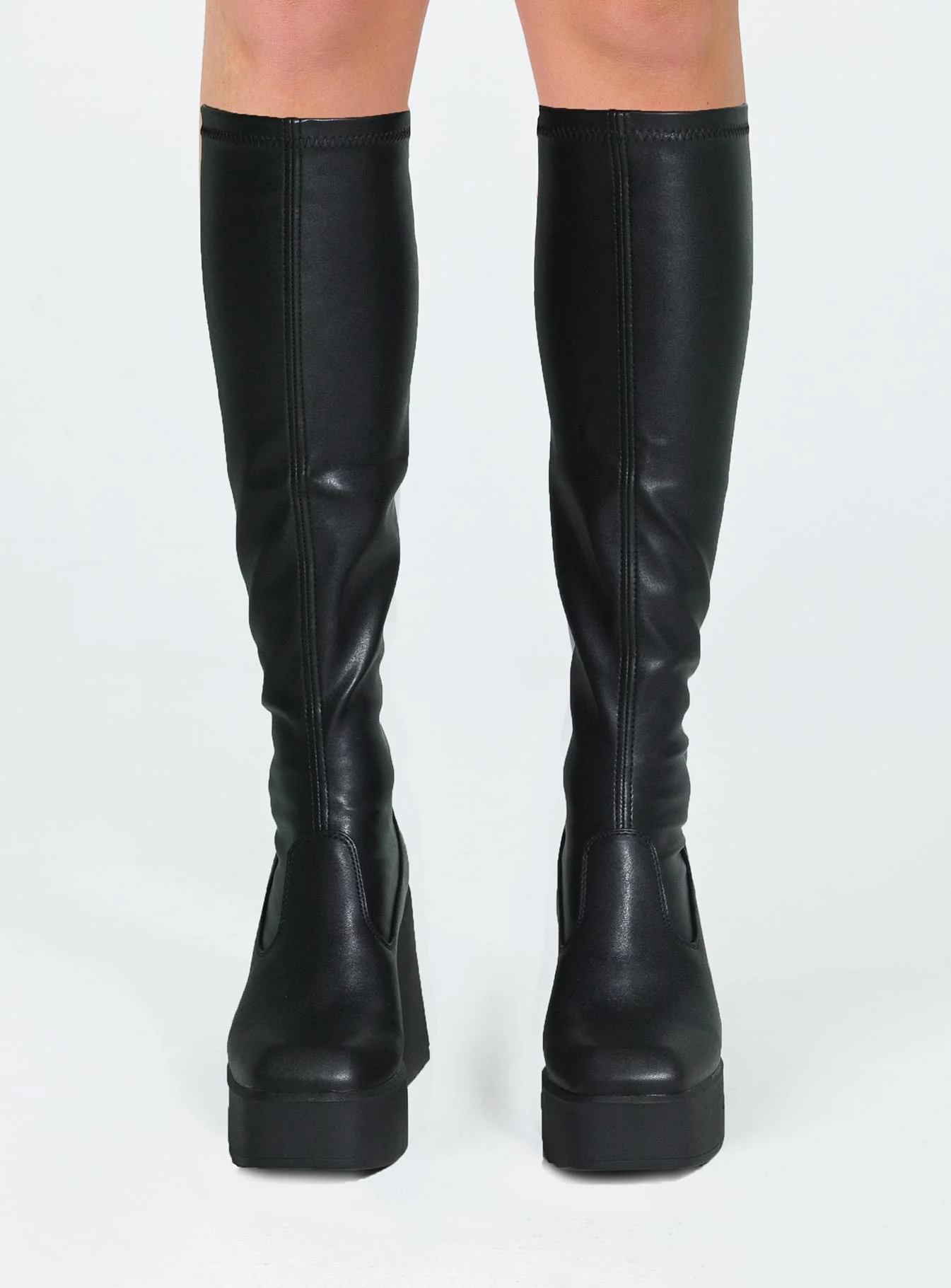 Windsor Smith BadGirls Black Stretch Sock Boots - Image 2
