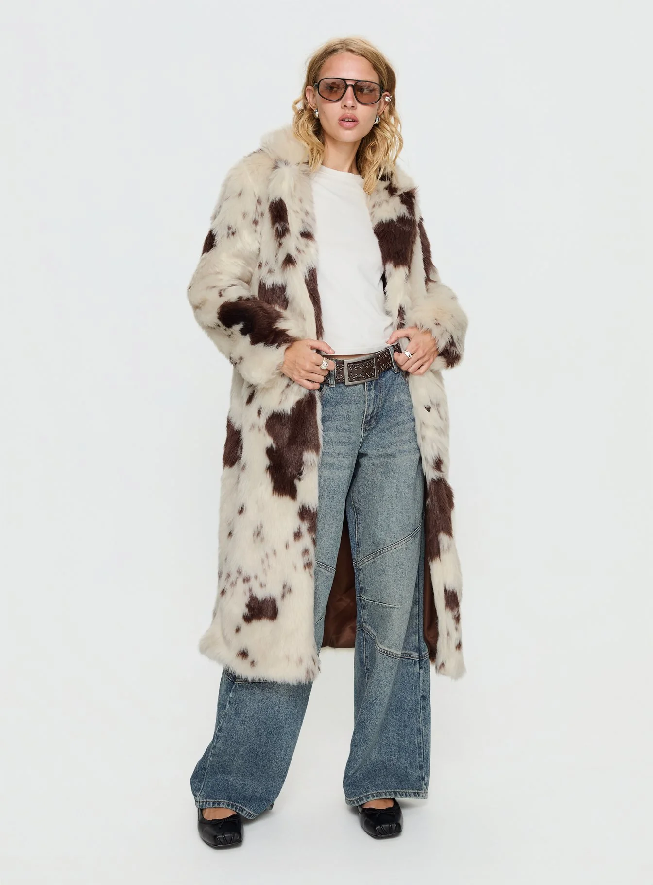 Winter Breeze Faux Fur Coat Multi - Image 3
