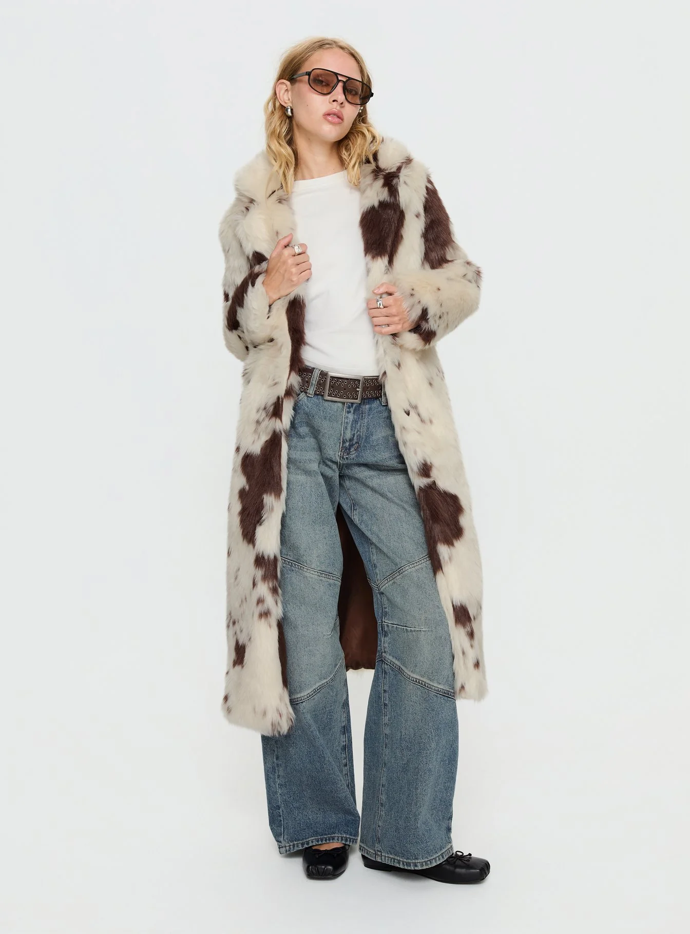 Winter Breeze Faux Fur Coat Multi - Image 4