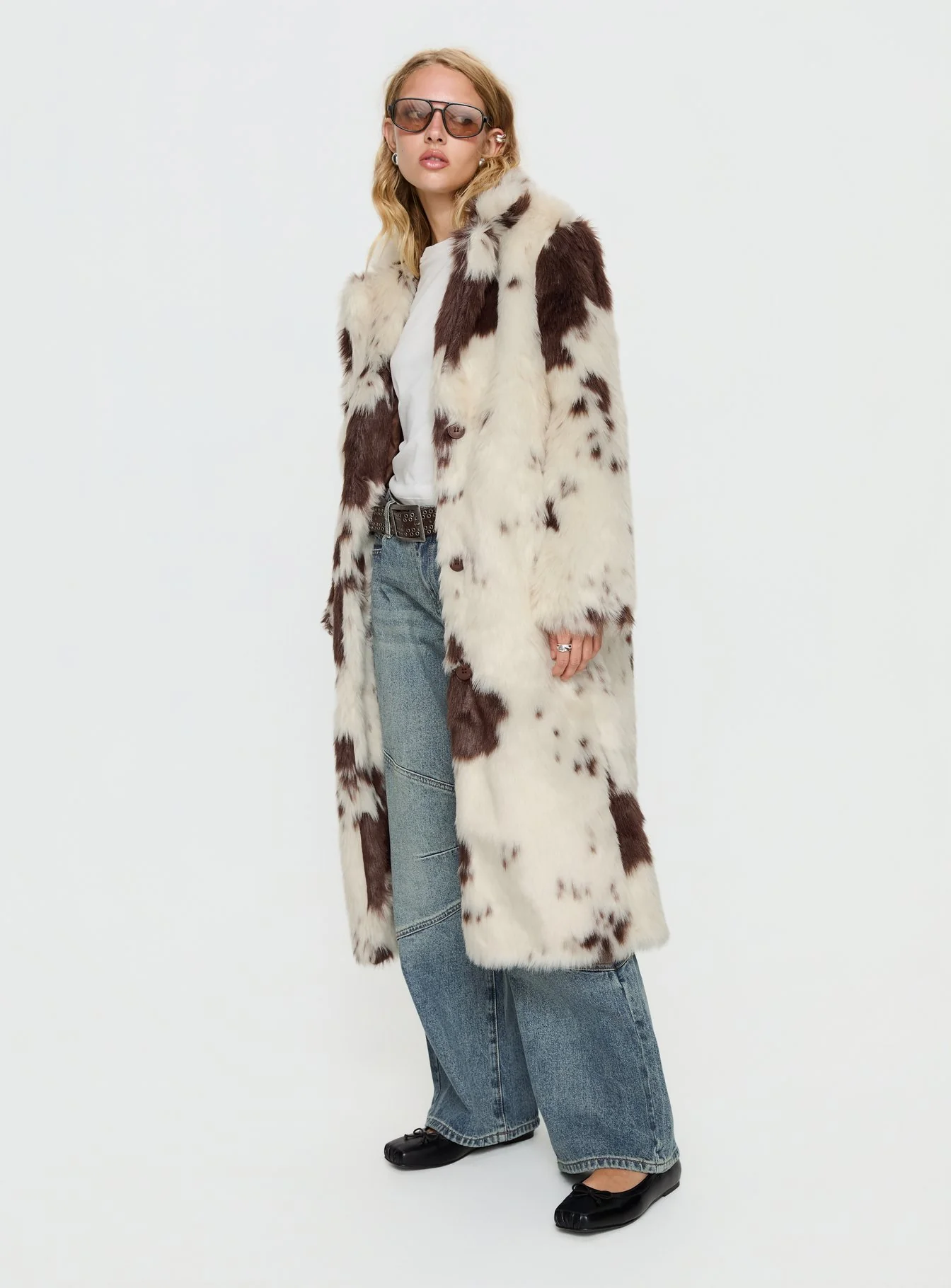 Winter Breeze Faux Fur Coat Multi - Image 5