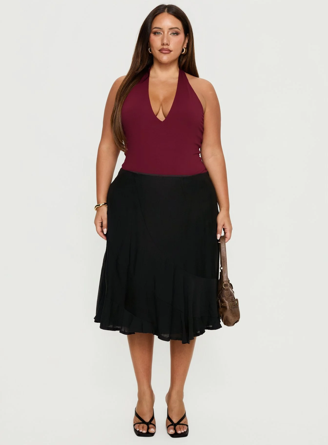 With Kindness Midi Skirt Black Curve - Image 7
