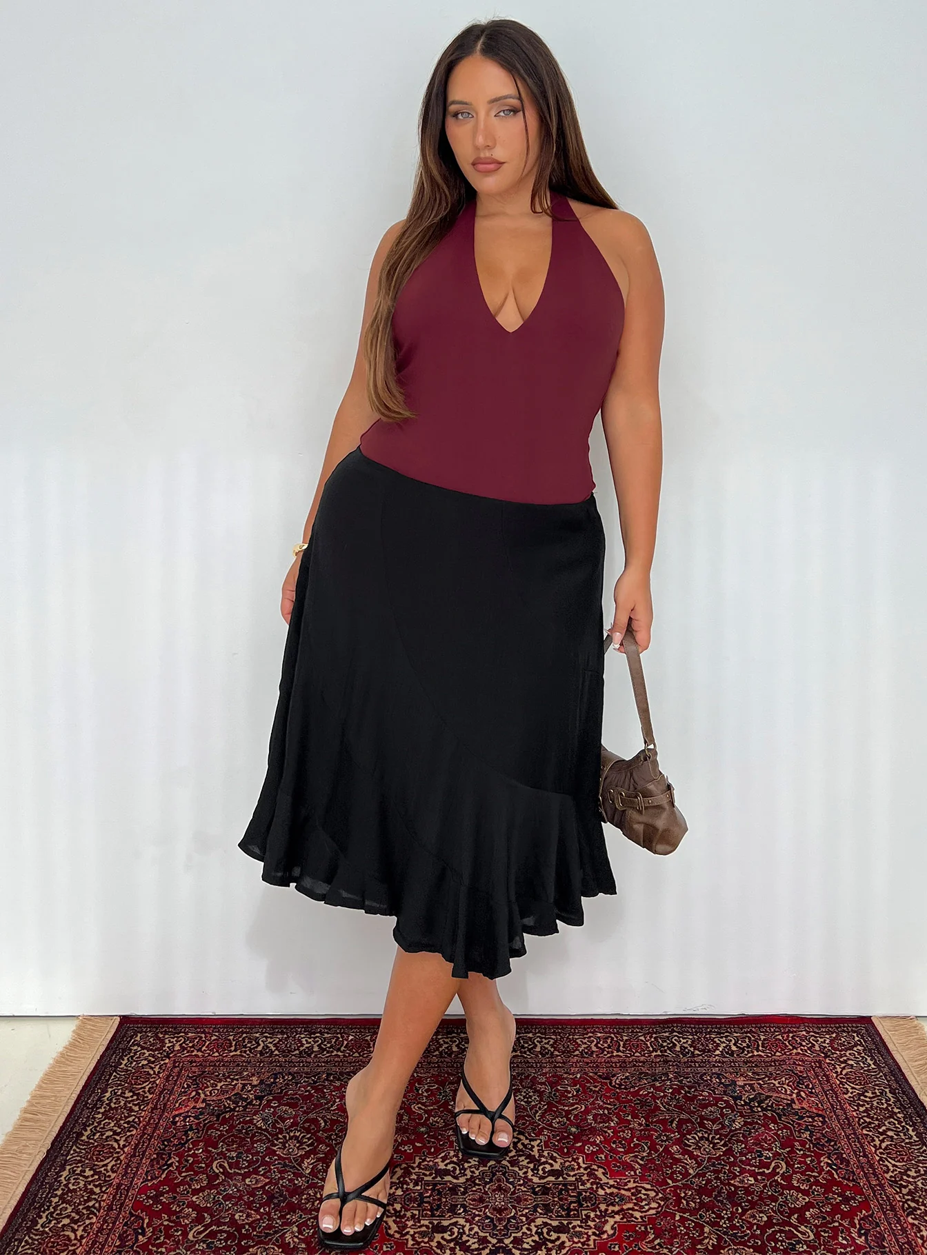 With Kindness Midi Skirt Black Curve - Image 8
