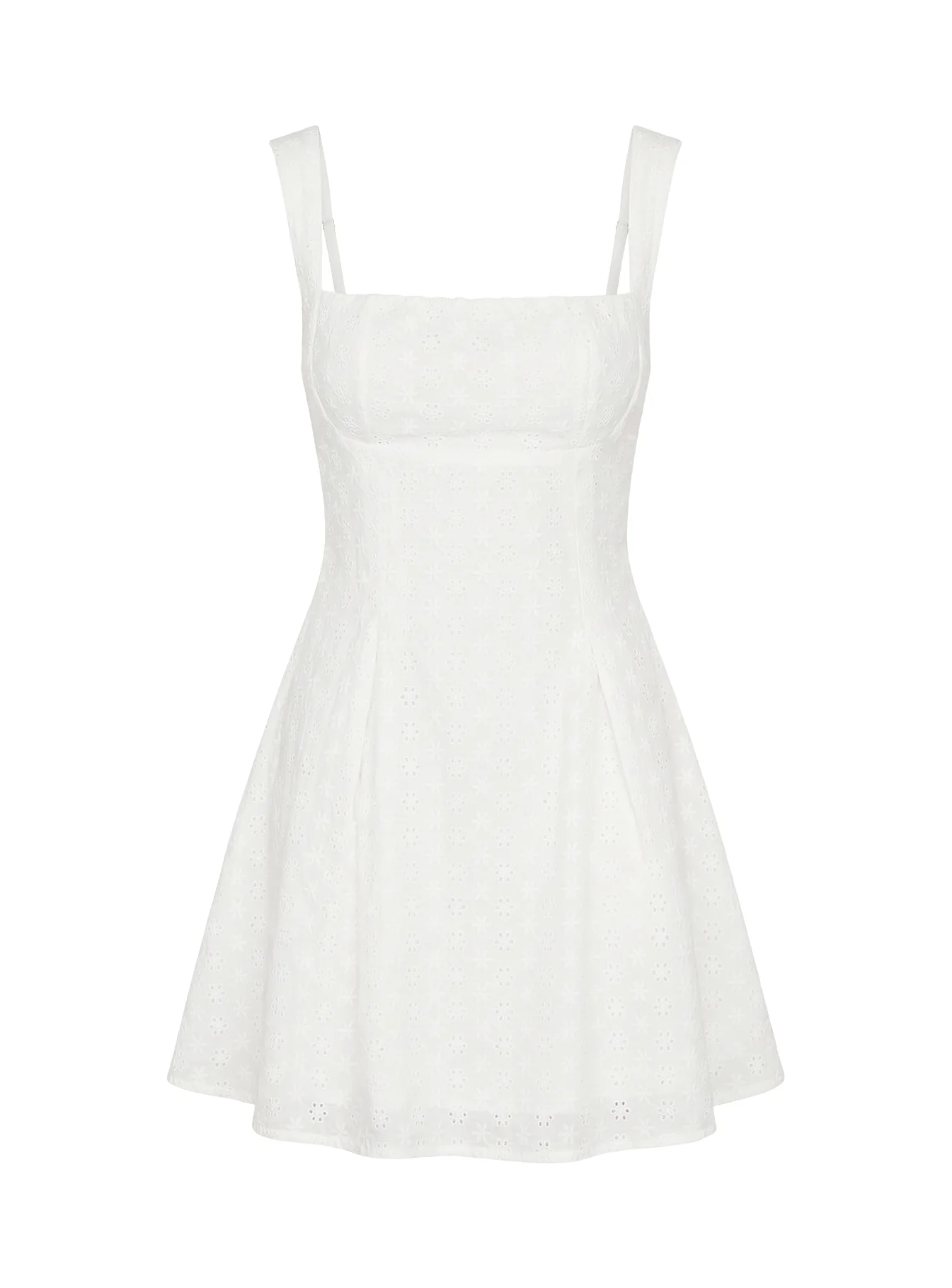 Xanthus Embroidered Mini Dress White - Image 9
