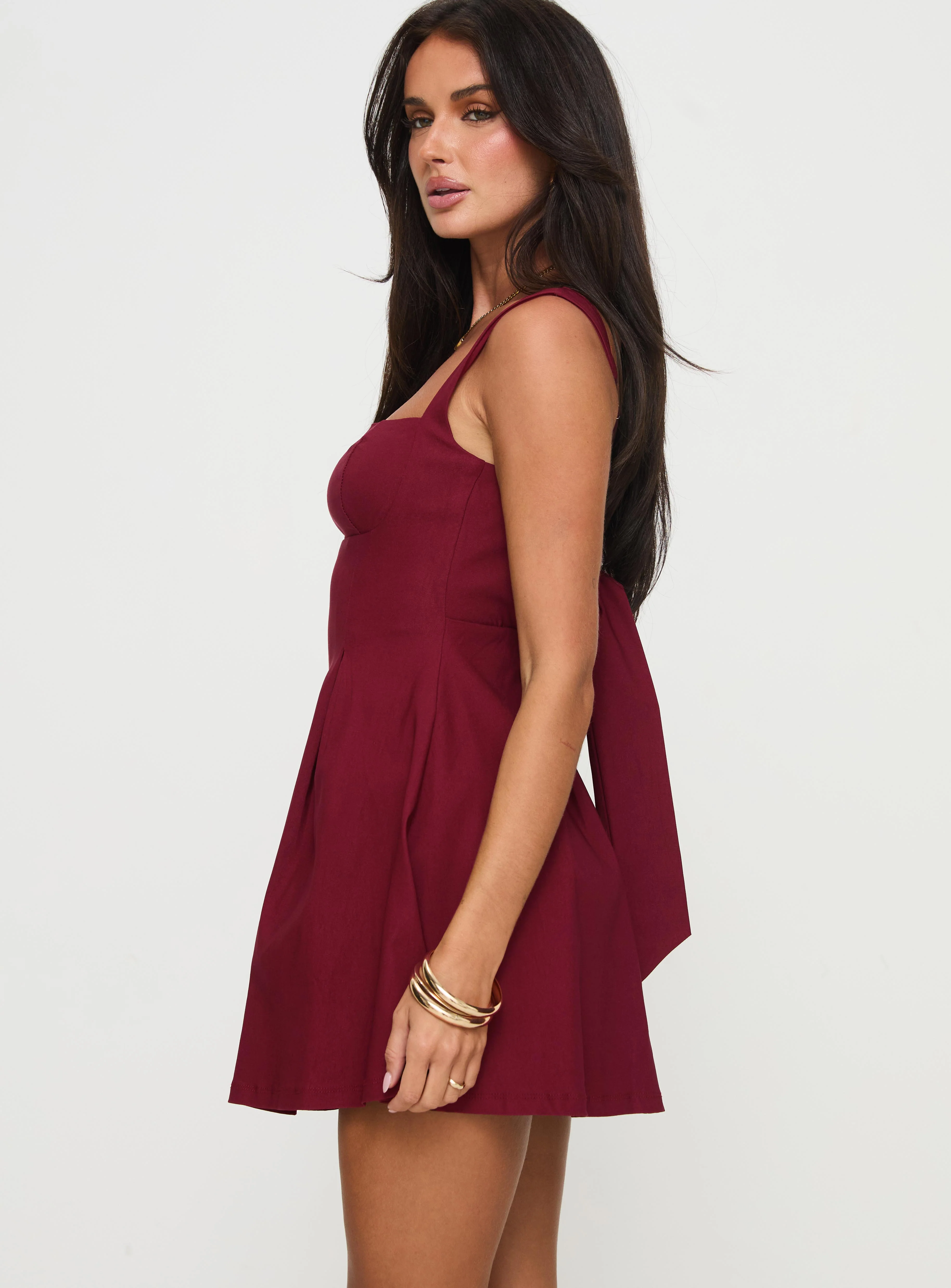 Xanthus Mini Dress Red Petite - Image 3