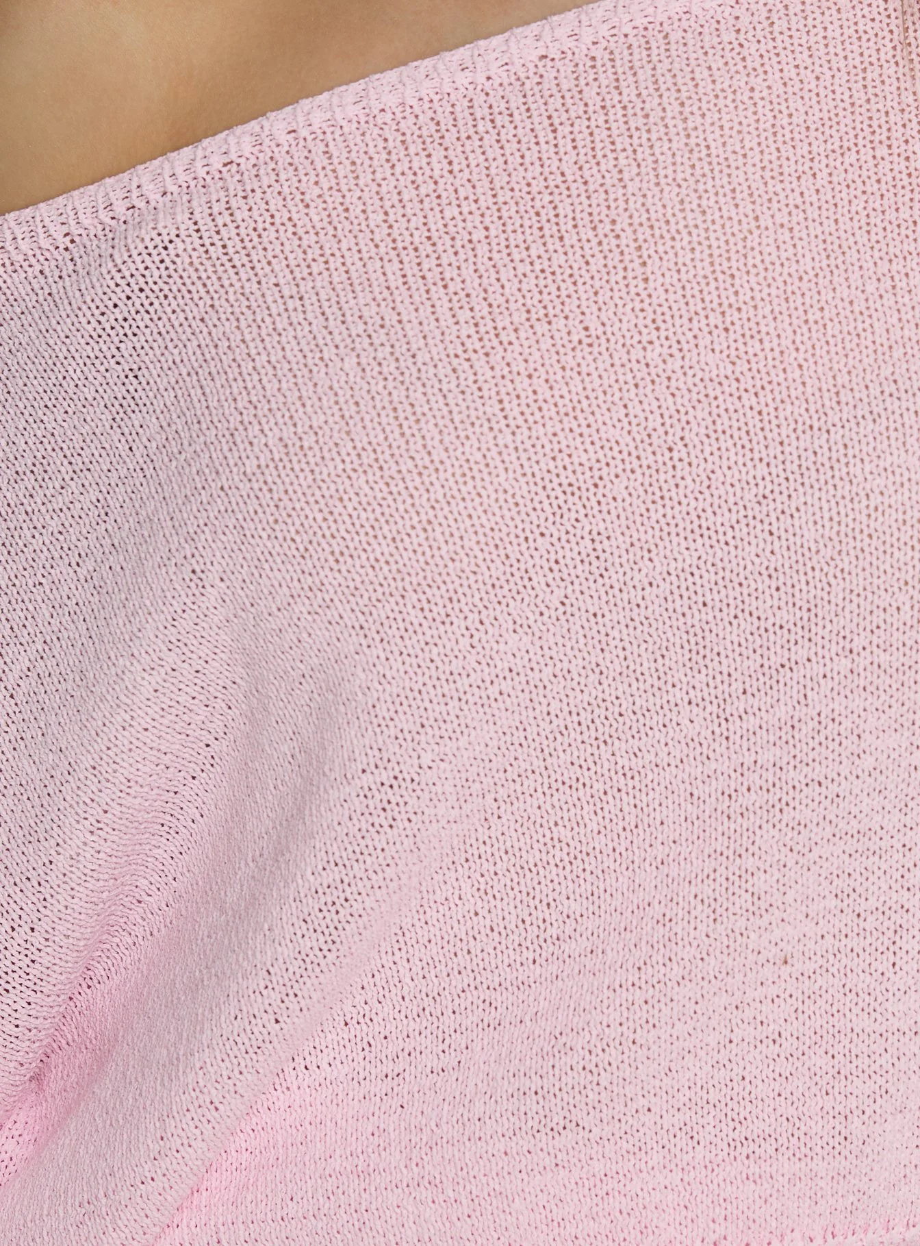 Xaria Off Shoulder Knit Sweater Pink - Image 6