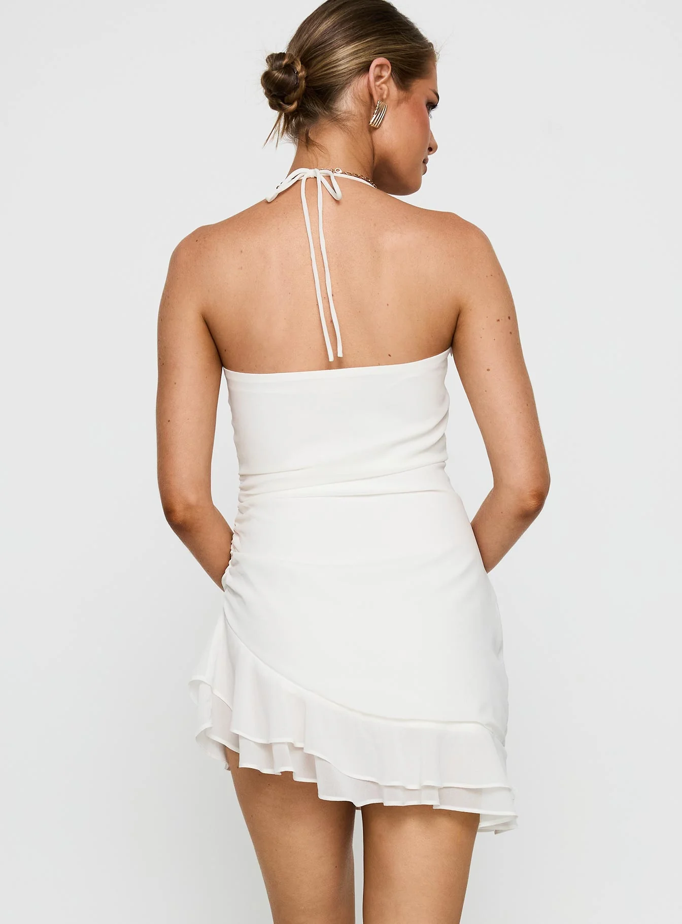 Yara Mini Dress White - Image 5