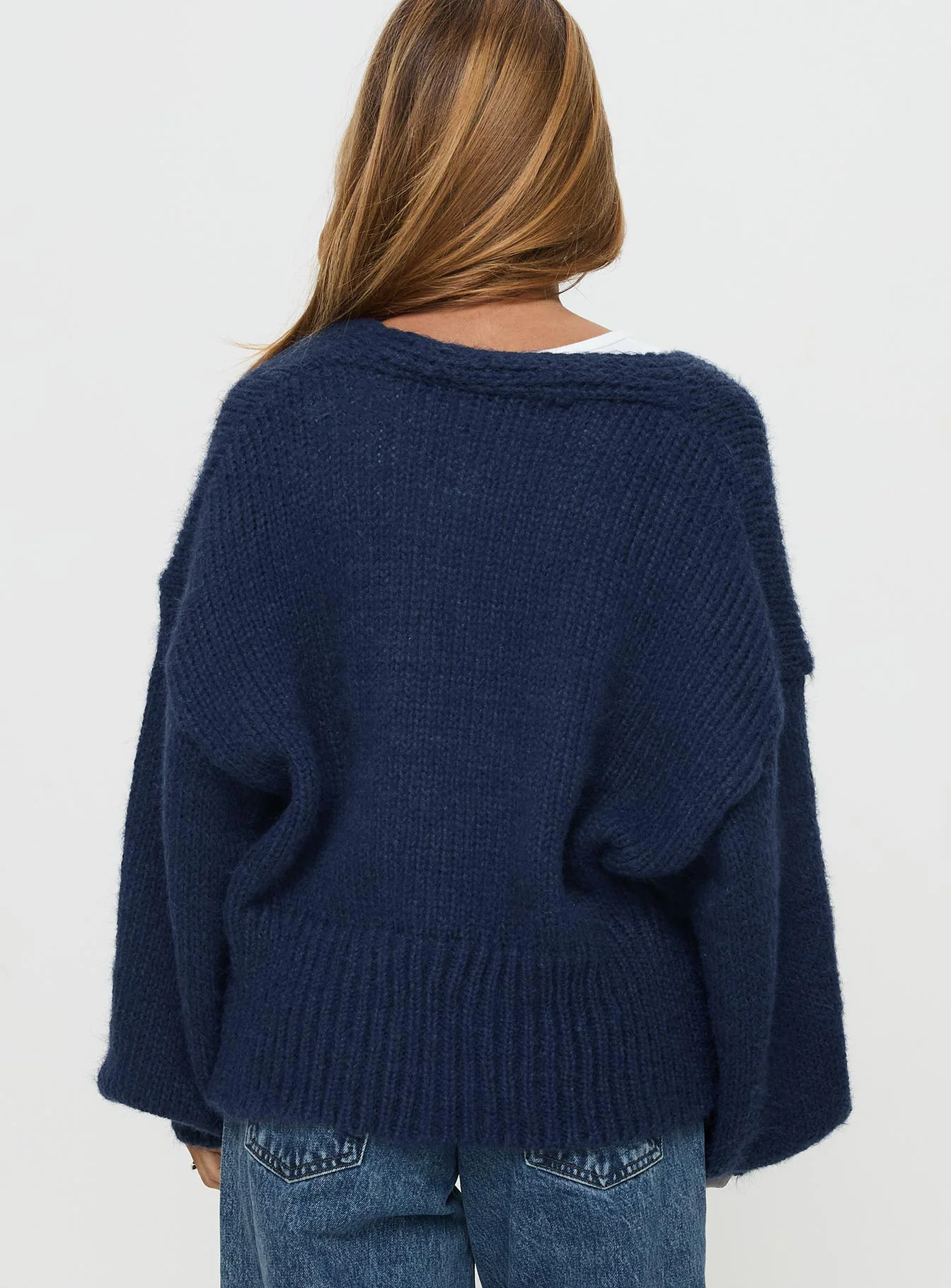 Yasmyn Knit Cardigan Royal Blue - Image 4