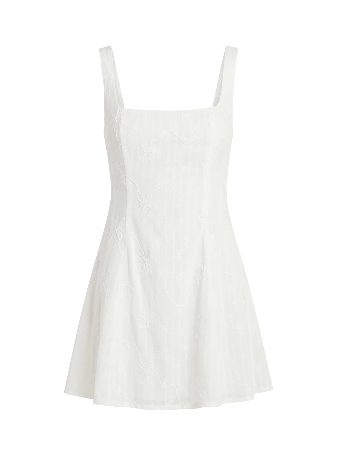 You Can Embroidered Mini Dress White - Image 12