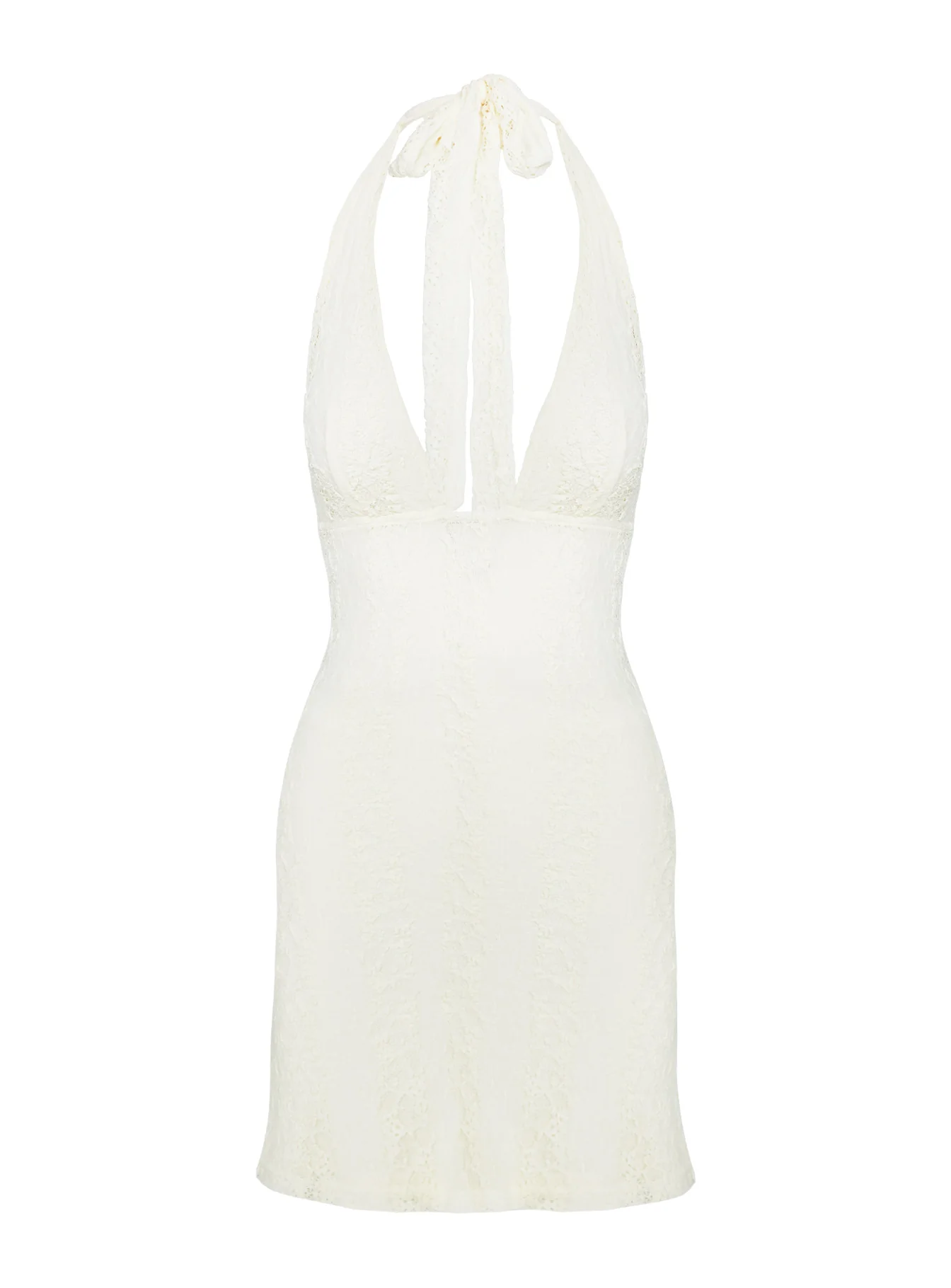 Youthful Spirit Halter Mini Dress Cream - Image 5