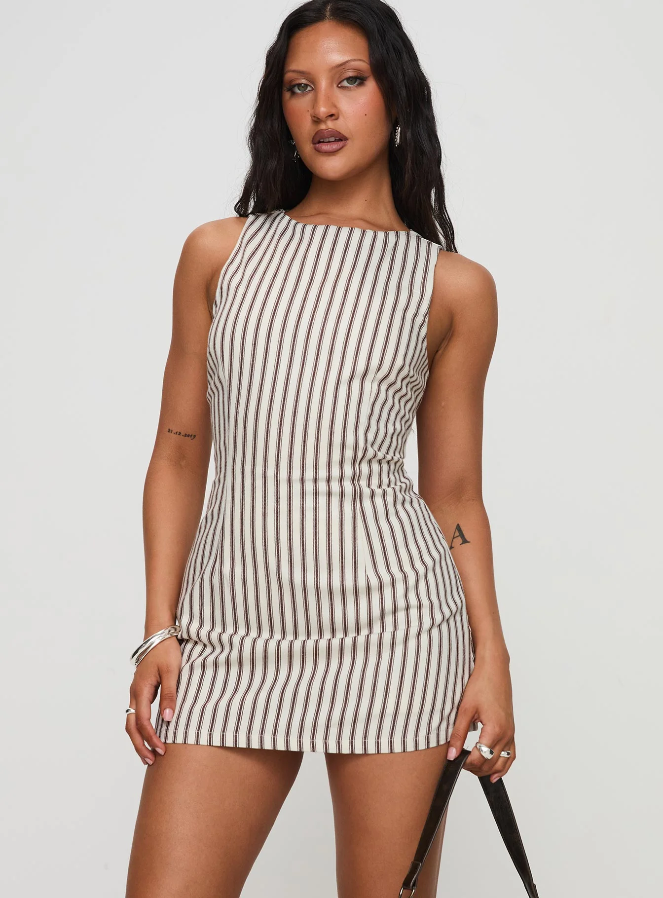 Yumiko Romper Brown Stripe - Image 2