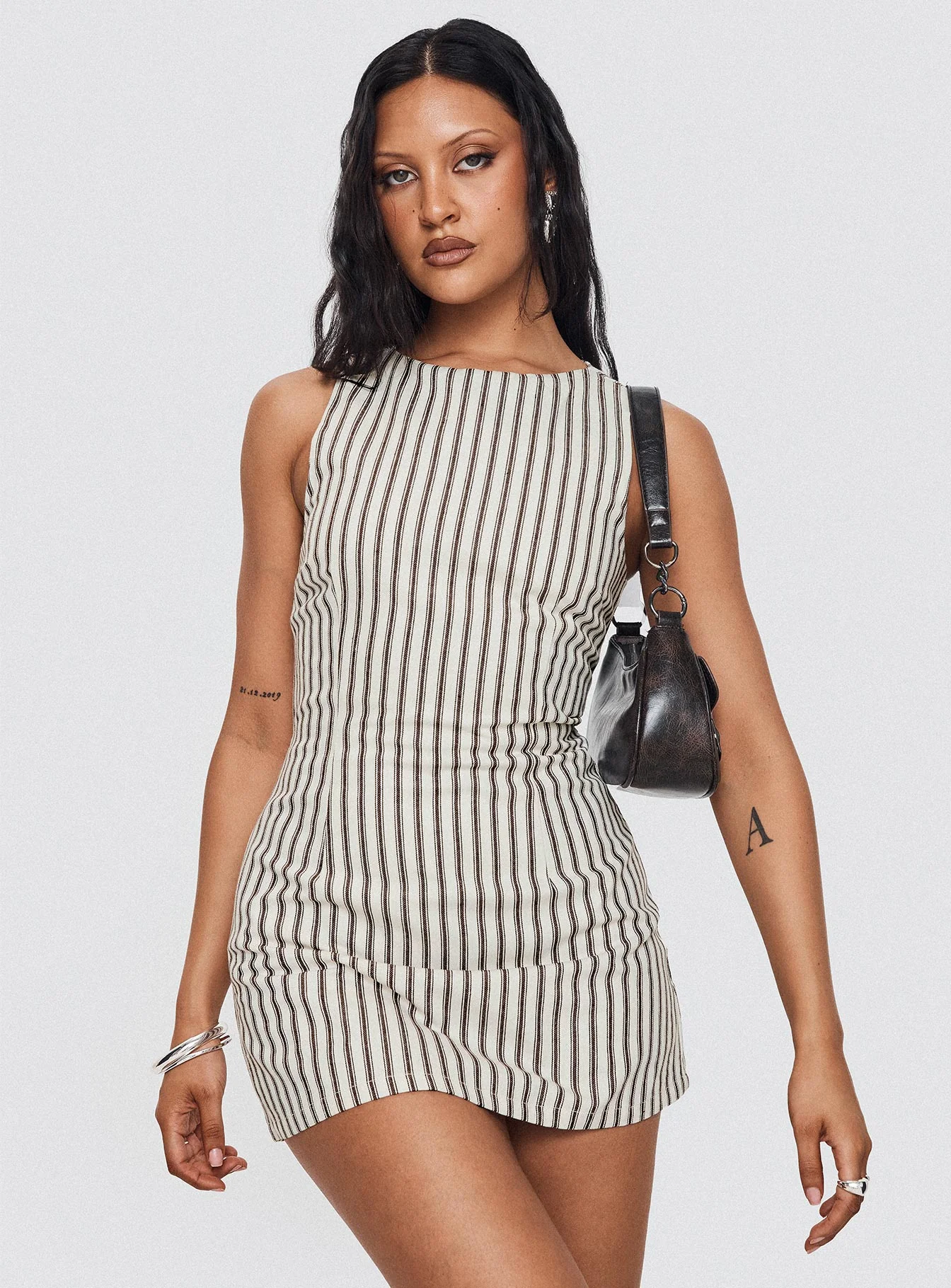 Yumiko Romper Brown Stripe - Image 9