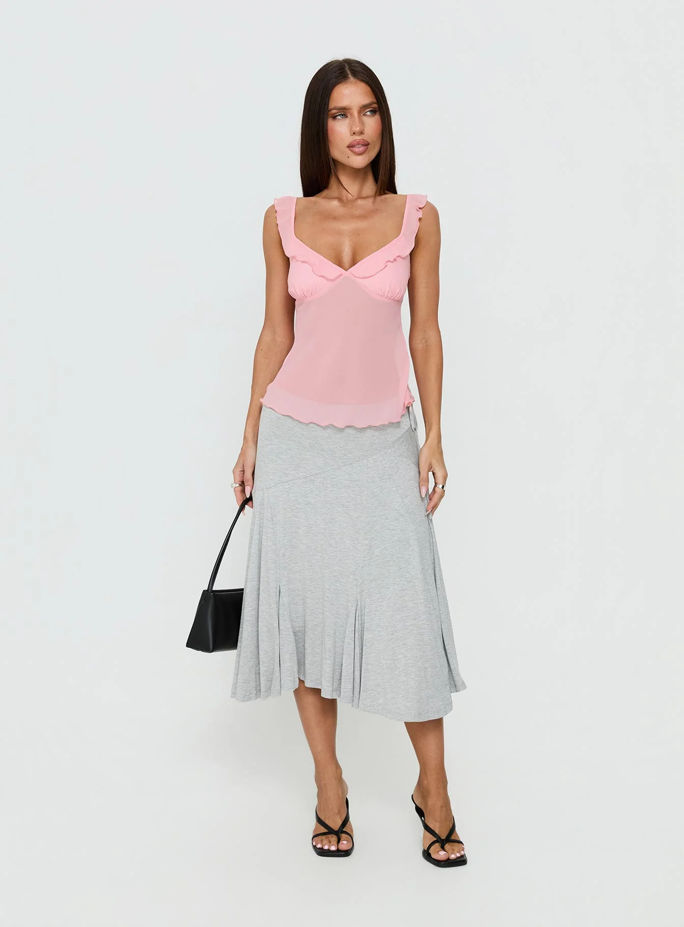 Zayliah Frill Detail Top Pink - Image 3