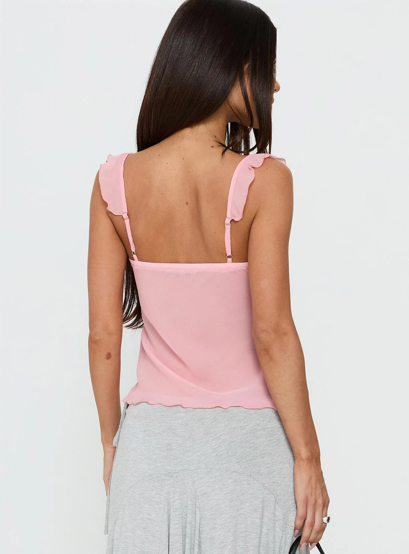 Zayliah Frill Detail Top Pink - Image 5