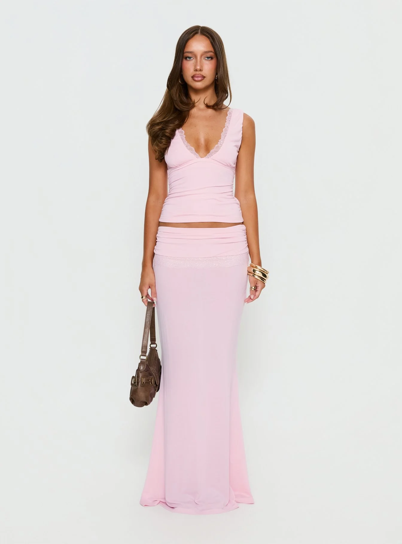 Zespri Lace Jersey Top Pink - Image 7