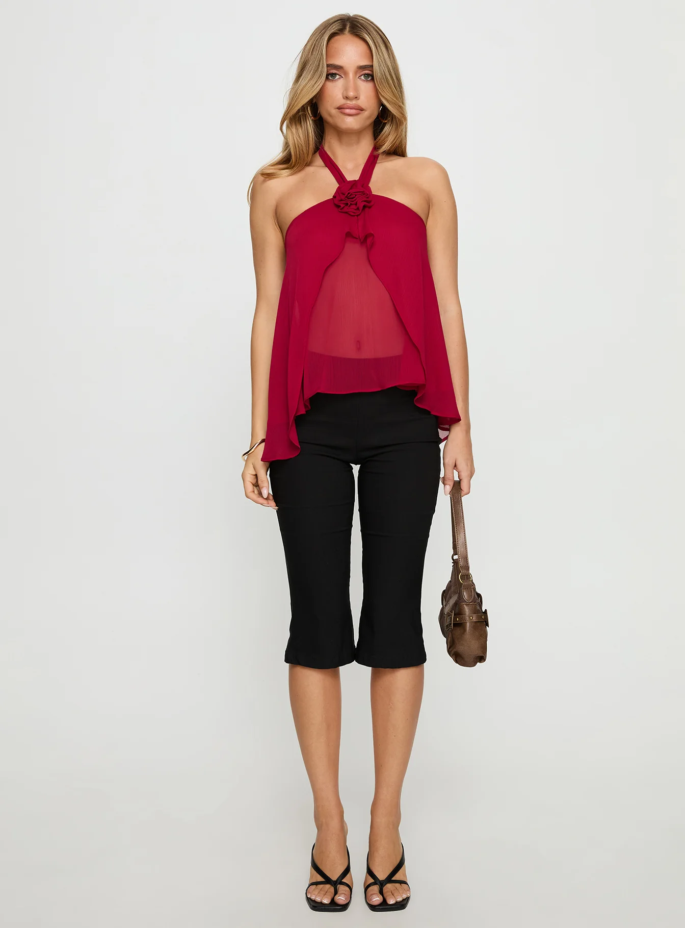 Zoanne Chiffon Layered Top Guava - Image 7